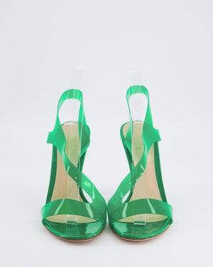 Gianvito Rossi Green PVC Metropolis Heeled Sandals Size EU 38.5 RRP £695