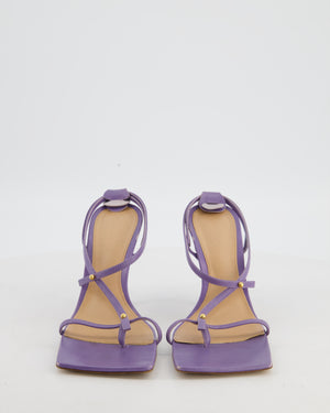 Bottega Veneta Purple Heels Sandals Shoes with Square Toes EU 37.5