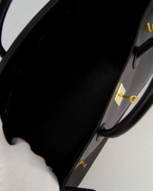 *RARE* Hermès Birkin 40 Retourne Bag in Black Ardennes Leather with Gold Hardware