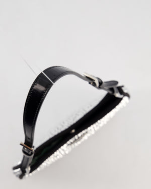 Prada Black Cleo Small Bag with in Satin with Rhinestone Details RRP £2,000