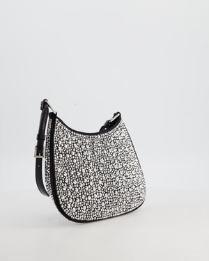 Prada Black Cleo Small Bag with in Satin with Rhinestone Details RRP £2,000