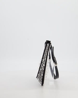 Prada Black Cleo Small Bag with in Satin with Rhinestone Details RRP £2,000