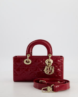 Christian Dior Small D-Joy in Cherry Patent Leather with Gold Hardware