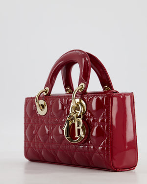 Christian Dior Small D-Joy in Cherry Patent Leather with Gold Hardware