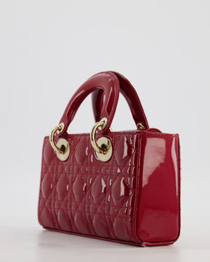 Christian Dior Small D-Joy in Cherry Patent Leather with Gold Hardware