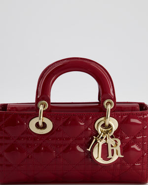 Christian Dior Small D-Joy in Cherry Patent Leather with Gold Hardware
