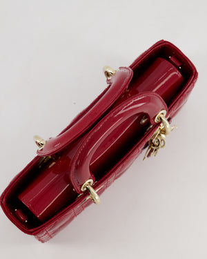 Christian Dior Small D-Joy in Cherry Patent Leather with Gold Hardware