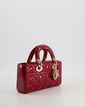 Christian Dior Small D-Joy in Cherry Patent Leather with Gold Hardware