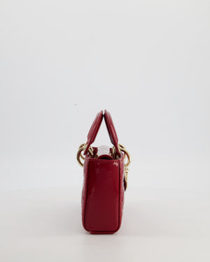 Christian Dior Small D-Joy in Cherry Patent Leather with Gold Hardware