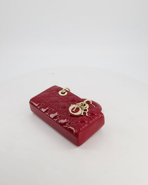 Christian Dior Small D-Joy in Cherry Patent Leather with Gold Hardware