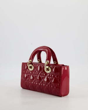 Christian Dior Small D-Joy in Cherry Patent Leather with Gold Hardware