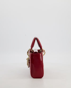 Christian Dior Small D-Joy in Cherry Patent Leather with Gold Hardware