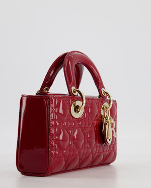 Christian Dior Small D-Joy in Cherry Patent Leather with Gold Hardware