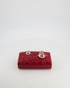 Christian Dior Small D-Joy in Cherry Patent Leather with Gold Hardware