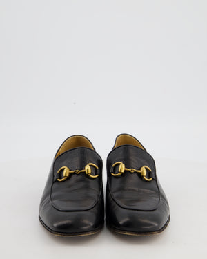 Gucci Black Jordaan Horsebit Loafers Size EU 38