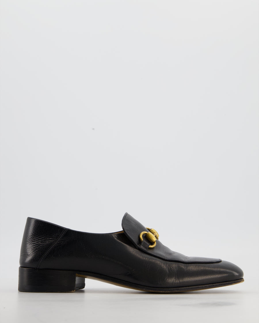 Gucci Black Jordaan Horsebit Loafers Size EU 38