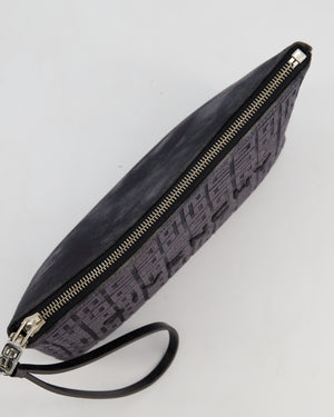 Givenchy Black and Grey 4G Embroidered Tie and Dye Canvas Travel Pouch with Wrist Strap RRP £495