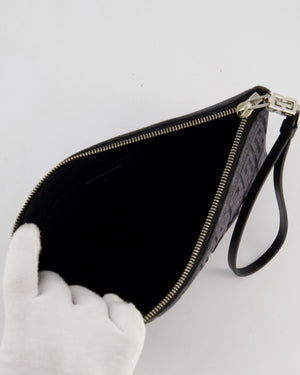 Givenchy Black and Grey 4G Embroidered Tie and Dye Canvas Travel Pouch with Wrist Strap RRP £495
