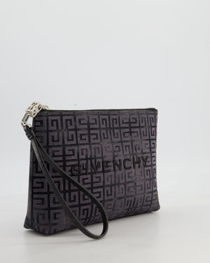 Givenchy Black and Grey 4G Embroidered Tie and Dye Canvas Travel Pouch with Wrist Strap RRP £495