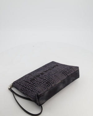 Givenchy Black and Grey 4G Embroidered Tie and Dye Canvas Travel Pouch with Wrist Strap RRP £495