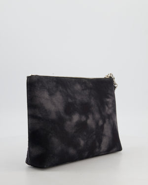 Givenchy Black and Grey 4G Embroidered Tie and Dye Canvas Travel Pouch with Wrist Strap RRP £495