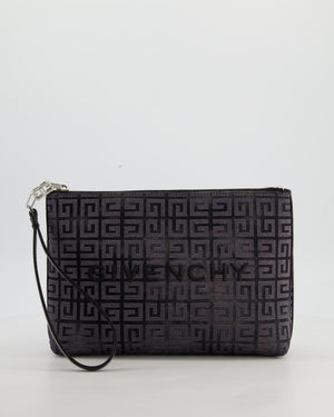 Givenchy Black and Grey 4G Embroidered Tie and Dye Canvas Travel Pouch with Wrist Strap RRP £495