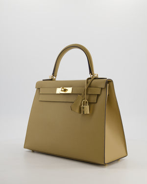 *HOLY GRAIL* Hermès Kelly 28 Sellier Bag in Poussiere Epsom Leather with Permabrass Hardware
