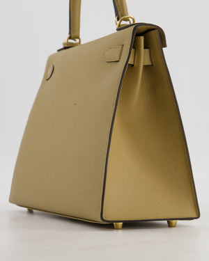 *HOLY GRAIL* Hermès Kelly 28 Sellier Bag in Poussiere Epsom Leather with Permabrass Hardware