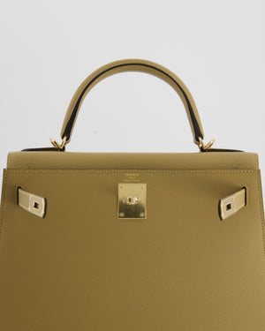 *HOLY GRAIL* Hermès Kelly 28 Sellier Bag in Poussiere Epsom Leather with Permabrass Hardware