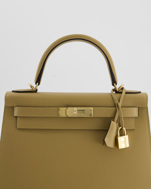 *HOLY GRAIL* Hermès Kelly 28 Sellier Bag in Poussiere Epsom Leather with Permabrass Hardware