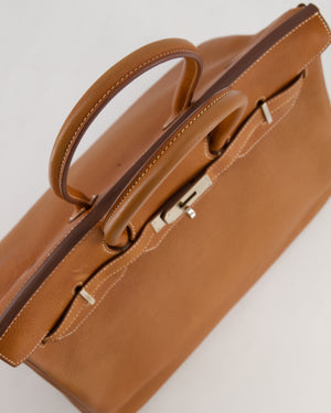 *RARE* Hermès Birkin 35 Retourne Bag in Fauve Barenia Faubourg Leather with Palladium Hardware