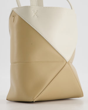 Loewe Mini Puzzle Fold Tote Bag in Calfskin Leather with Gold Hardware