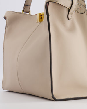 Fendi Light Beige Medium XLite Peekaboo Leather Bag with Gold Hardware RRP £3,500