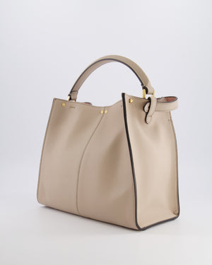 Fendi Light Beige Medium XLite Peekaboo Leather Bag with Gold Hardware RRP £3,500