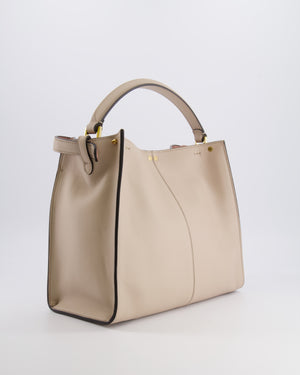 Fendi Light Beige Medium XLite Peekaboo Leather Bag with Gold Hardware RRP £3,500
