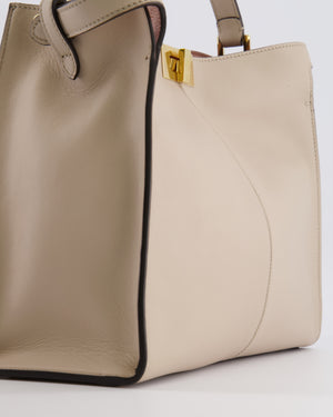 Fendi Light Beige Medium XLite Peekaboo Leather Bag with Gold Hardware RRP £3,500