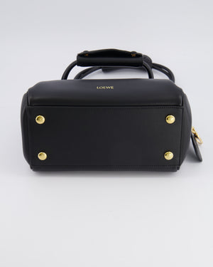 Loewe Black Supple Calfskin Small Madrid Bag with Gold Hardware RRP £3,650