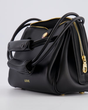 Loewe Black Supple Calfskin Small Madrid Bag with Gold Hardware RRP £3,650