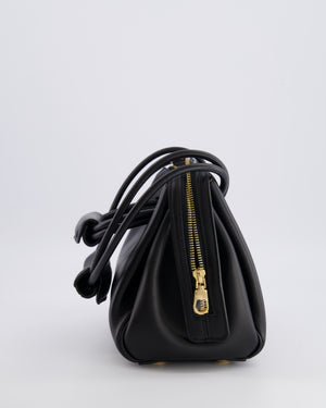 Loewe Black Supple Calfskin Small Madrid Bag with Gold Hardware RRP £3,650