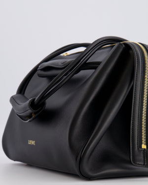 Loewe Black Supple Calfskin Medium Madrid Bag with Gold Hardware RRP £4,200
