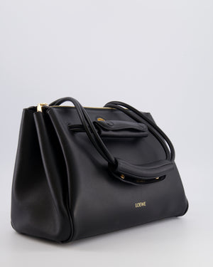 Loewe Black Supple Calfskin Medium Madrid Bag with Gold Hardware RRP £4,200