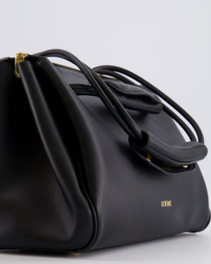 Loewe Black Supple Calfskin Medium Madrid Bag with Gold Hardware RRP £4,200