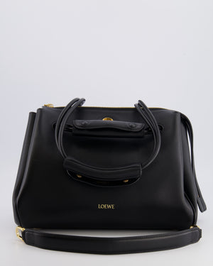 Loewe Black Supple Calfskin Medium Madrid Bag with Gold Hardware RRP £4,200