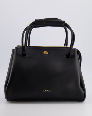 Loewe Black Supple Calfskin Medium Madrid Bag with Gold Hardware RRP £4,200