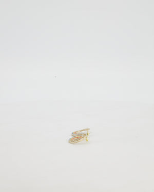 Chanel 23C Rainbow Loop Earrings with Logo & Crystals Details