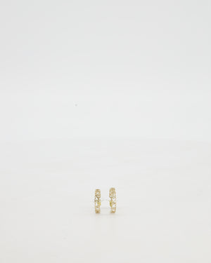 Chanel 22B Gold CC Logo Hoop Earrings