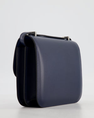 *HOT & RARE* Hermès Mini Constance III Miroir 18 Bag in Bleu Abysse Calfskin Box Leather with Palladium Hardware
