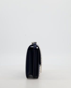 *HOT & RARE* Hermès Mini Constance III Miroir 18 Bag in Bleu Abysse Calfskin Box Leather with Palladium Hardware