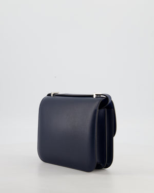 *HOT & RARE* Hermès Mini Constance III Miroir 18 Bag in Bleu Abysse Calfskin Box Leather with Palladium Hardware