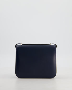 *HOT & RARE* Hermès Mini Constance III Miroir 18 Bag in Bleu Abysse Calfskin Box Leather with Palladium Hardware